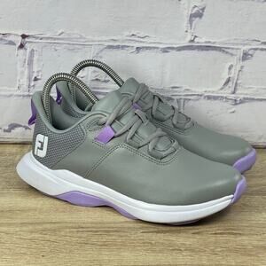 FootJoy ProLite Gray Purple Spikeless Golf Shoes 98204 Women's Size 5.5 Sneakers